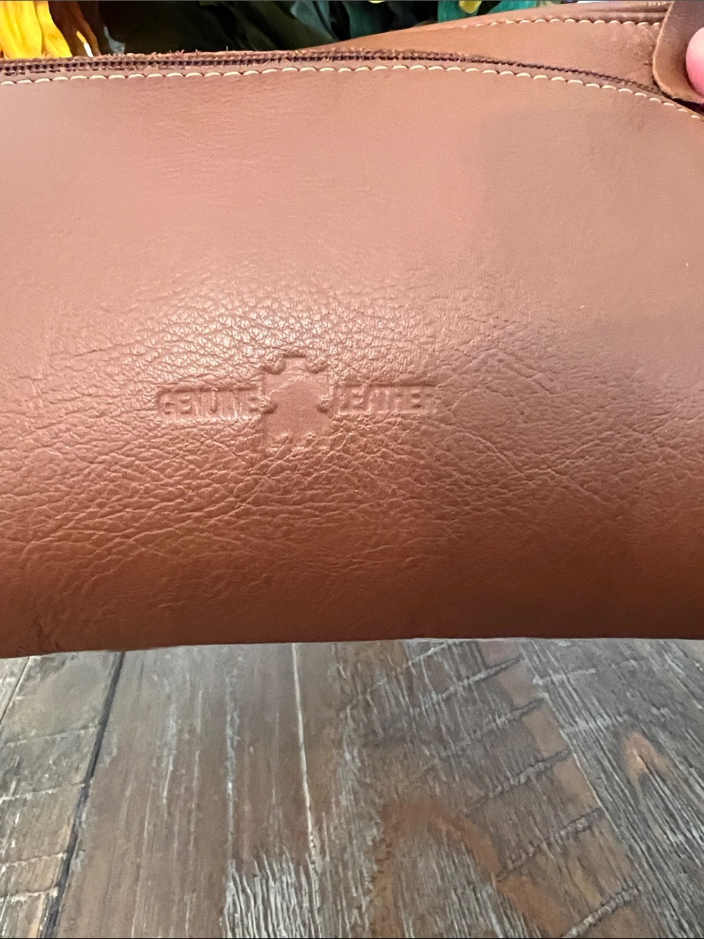 Spotted Cowhide Cosmetic Pouch in White and Brown - Unbranded Leather - Picture 5 of 10